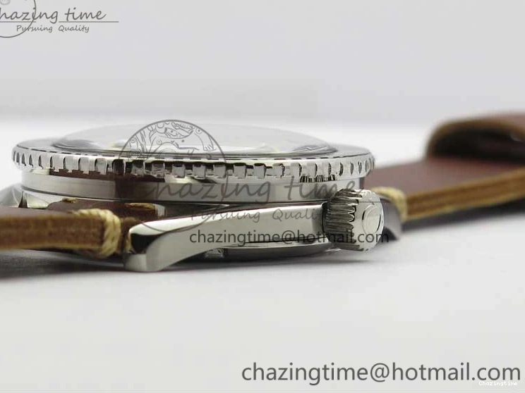 0322 Practical Vintage Seamaster 300 No Date T SS B12 Black Dial On Brown Leather Strap A2836 (Free Nylon Strap) 7910